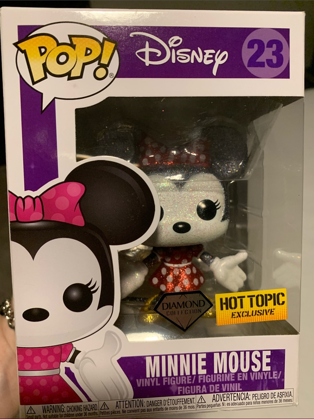 Disney Minnie Mouse Diamond Collection Pop! Figure - White, Red & Black
